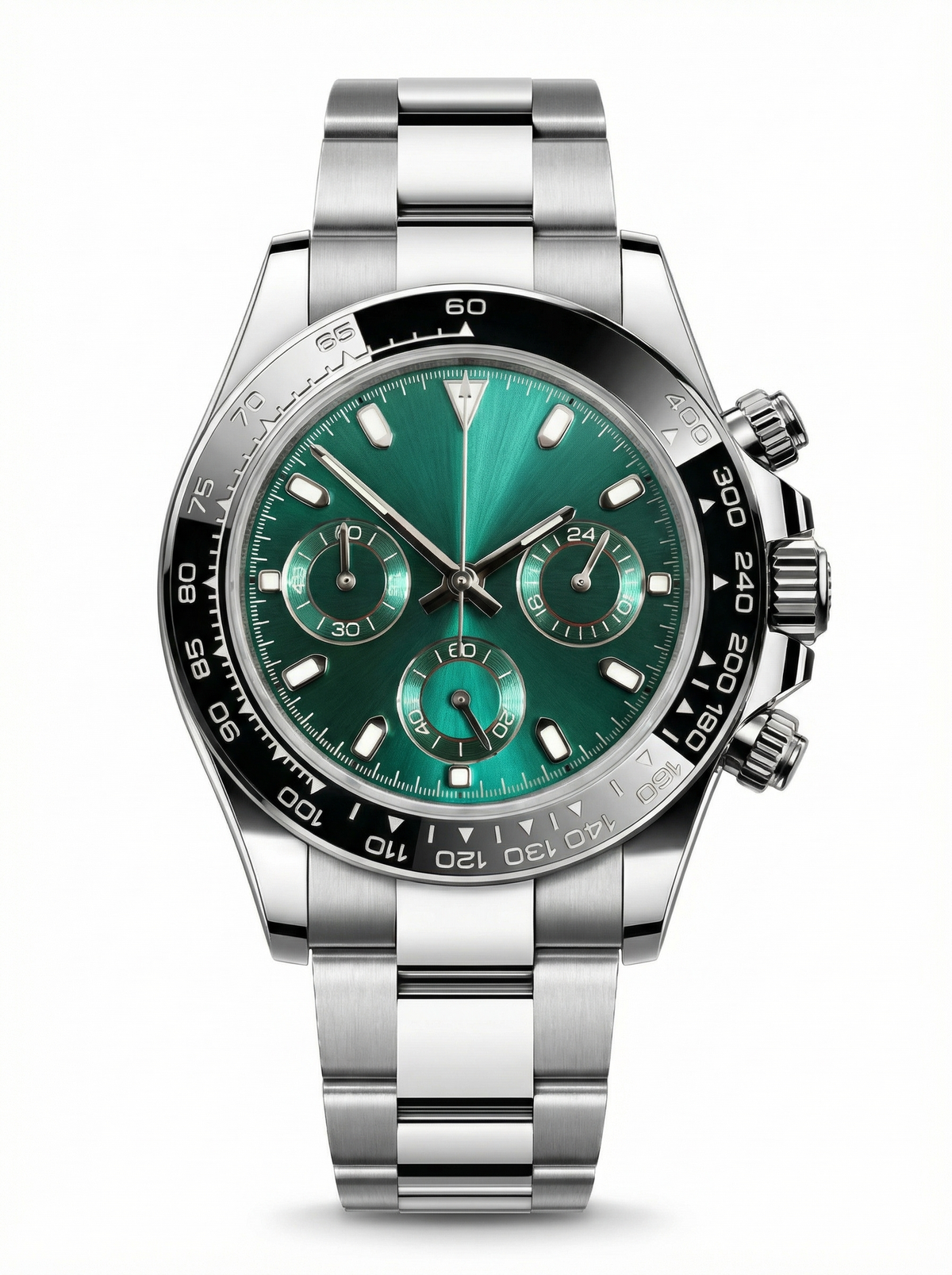 Tona Mod – Steel · Green Dial – 40mm – Chronograph