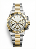 Tona Mod – Two-Tone Gold · White Dial – 40mm – Chronograph