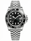 GMT Mod – Steel · Black-Grey Bezel · Jubilee – 40mm – Automatic GMT