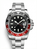 GMT Mod – Steel · Black-Red Bezel – 40mm – Automatic GMT