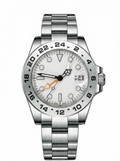 GMT Mod – Steel · Black-White Bezel · White Dial – 40mm – Automatic GMT