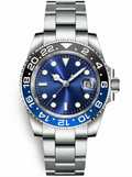 GMT Mod – Steel · Blue-Black Bezel · Blue Dial – 40mm – Automatic GMT