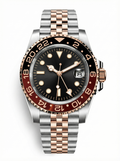 GMT Mod – Two-Tone Rose Gold · Red-Black Bezel – 40mm – Automatic GMT