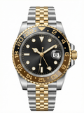 GMT Mod – Two-Tone Gold · Brown-Black Bezel – 40mm – Automatic GMT