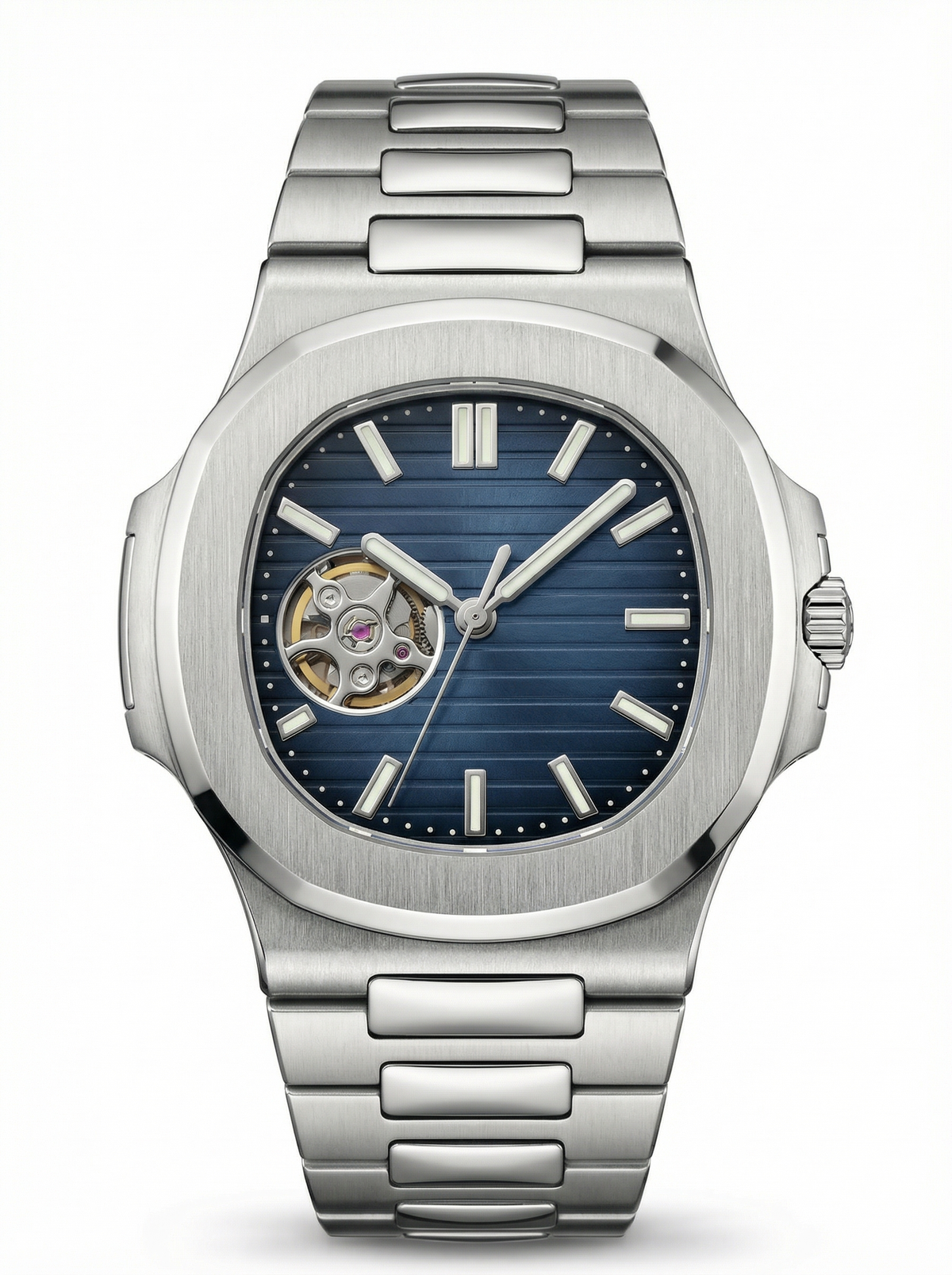 Naut Mod – Steel · Blue Open-Heart Dial – 41mm – Automatic