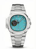Naut Mod – Steel · Teal Open-Heart Dial – 41mm – Automatic
