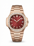 Naut Mod – Rose Gold · Diamond Bezel · Red Dial – 41mm – Automatic
