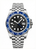 GMT Mod – Steel · Blue-Black Bezel · Jubilee – 40mm – Automatic GMT