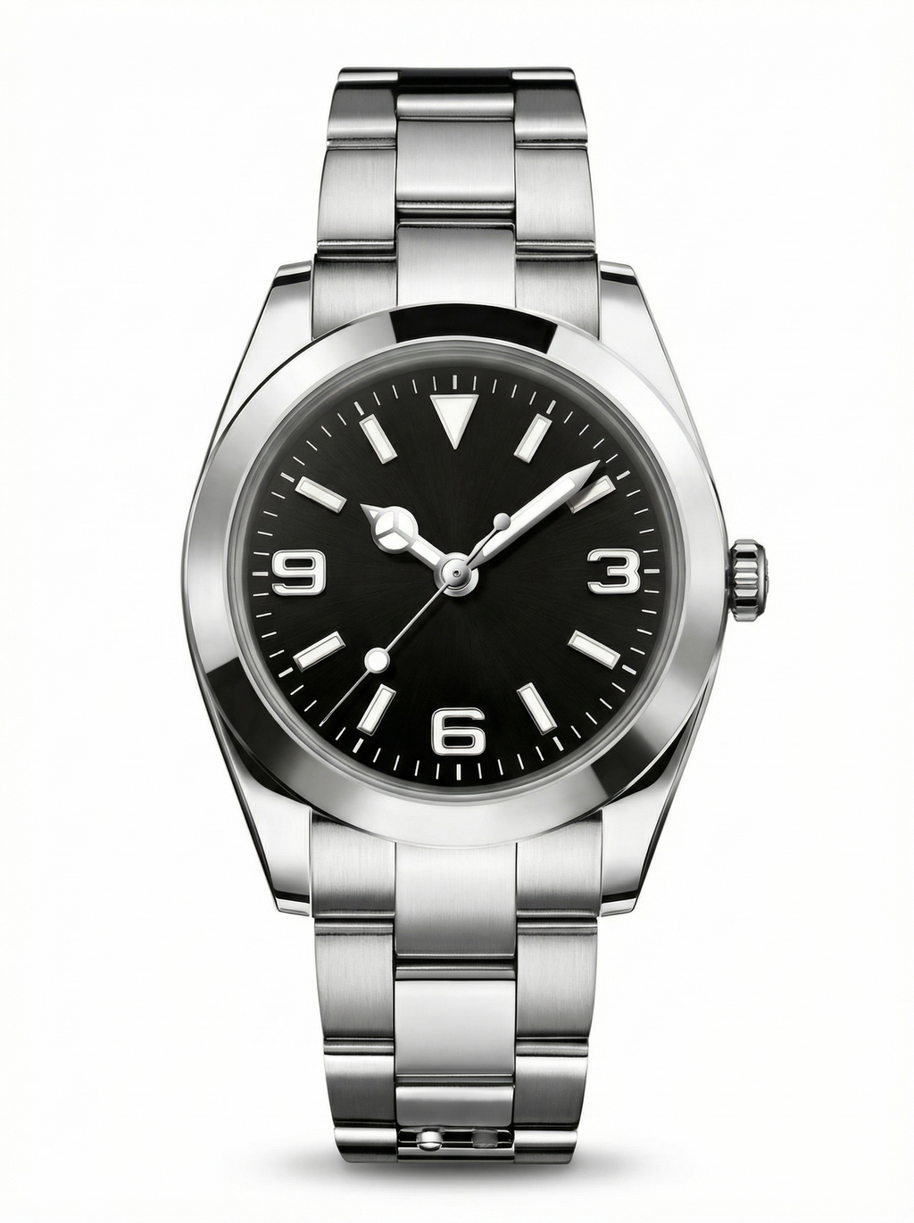 Oyst Mod – Black Explorer Dial – 39mm – Automatic