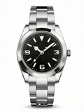 Oyst Mod – Black Explorer Dial – 39mm – Automatic