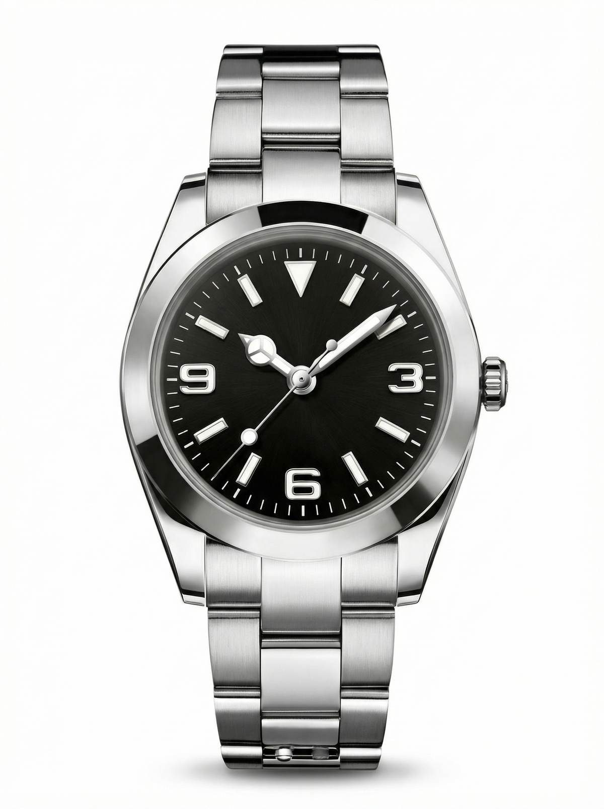 Oyst Mod – Black Explorer Dial – 39mm – Automatic