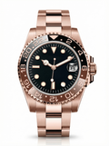 GMT Mod – Rose Gold · Brown-Black Bezel · Oyster – 40mm – Automatic GMT