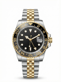 GMT Mod – Two-Tone Gold · Black-Brown Bezel · Jubilee – 40mm – Automatic GMT