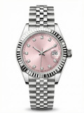Lady Mod – Steel · Pink Diamond Dial – 28mm – Automatic