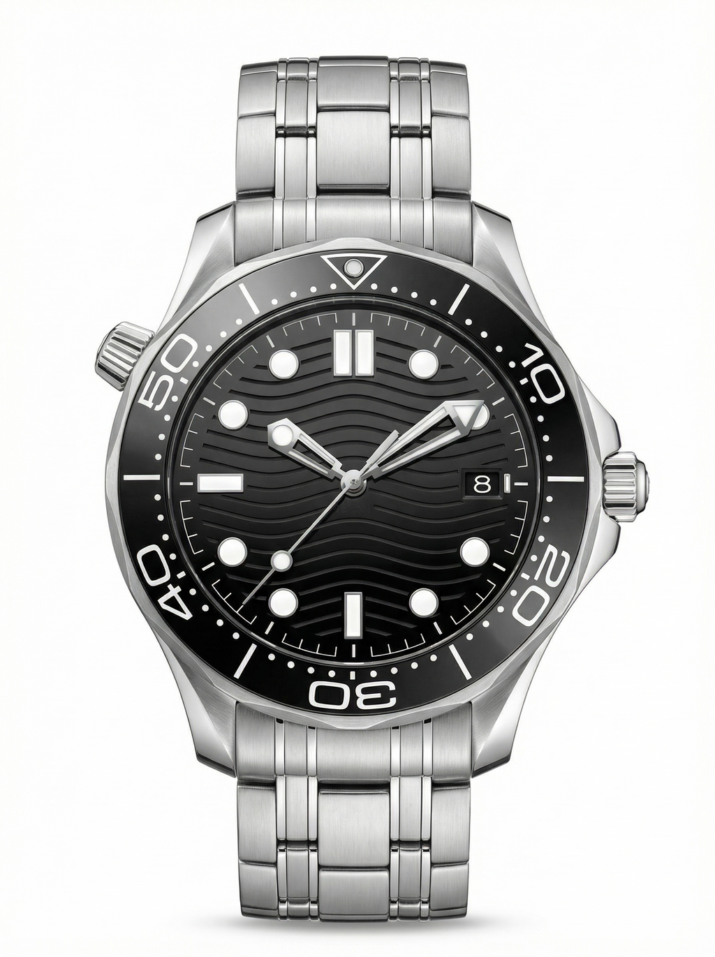 Moon Mod – Black Wave Dial Diver – 42mm – Automatic