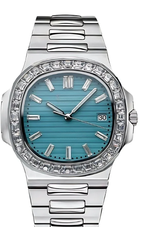Naut Mod – Steel · Diamond Bezel · Teal Dial – 41mm – Automatic