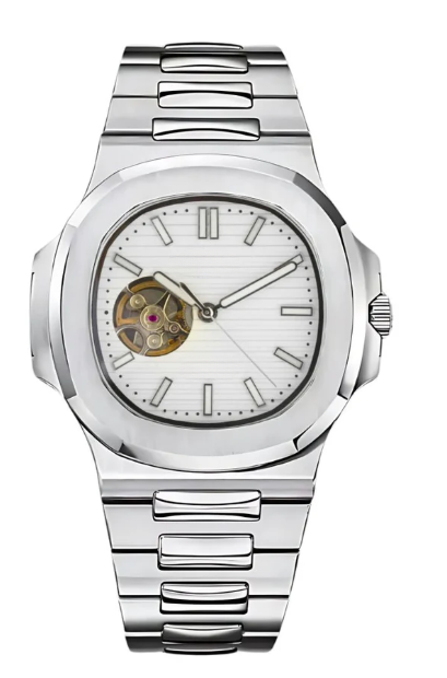 Naut Mod – Steel · White Open-Heart Dial – 41mm – Automatic