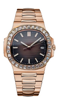 Naut Mod – Rose Gold · Diamond Bezel · Brown Dial – 41mm – Automatic