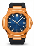 Naut Mod – Rose Gold · Blue Dial · Rubber – 41mm – Automatic