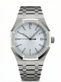 Oak Mod – Steel · White Tapisserie Dial – 41mm – Automatic