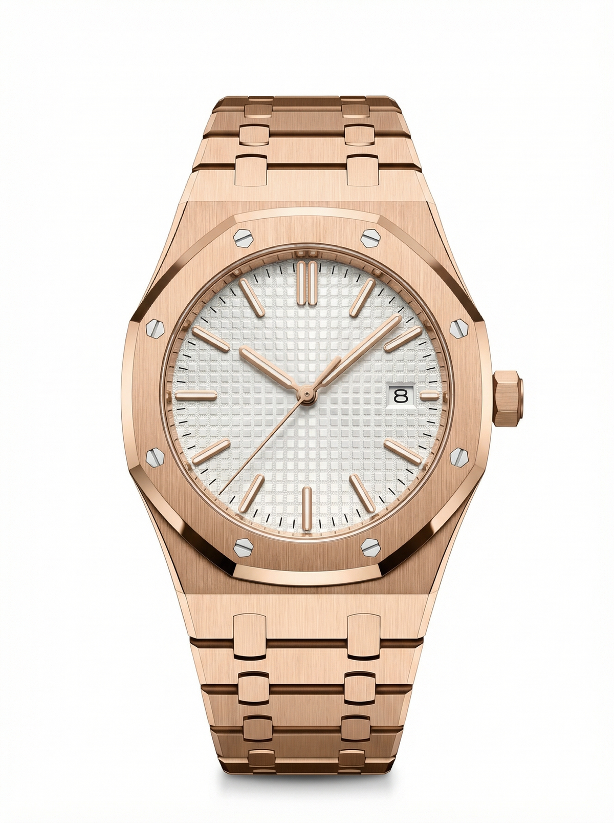 Oak Mod – Rose Gold · White Dial – 41mm – Automatic