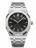 Oak Mod – Steel · Black Tapisserie Dial – 41mm – Automatic