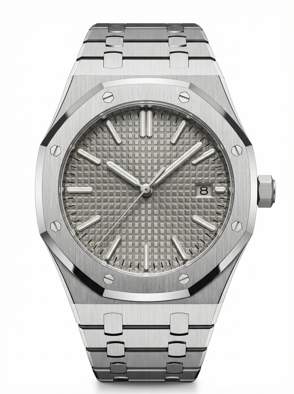 Oak Mod – Steel · Grey Tapisserie Dial – 41mm – Automatic