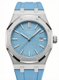 Oak Mod – Steel · Light Blue Dial · Rubber – 41mm – Automatic