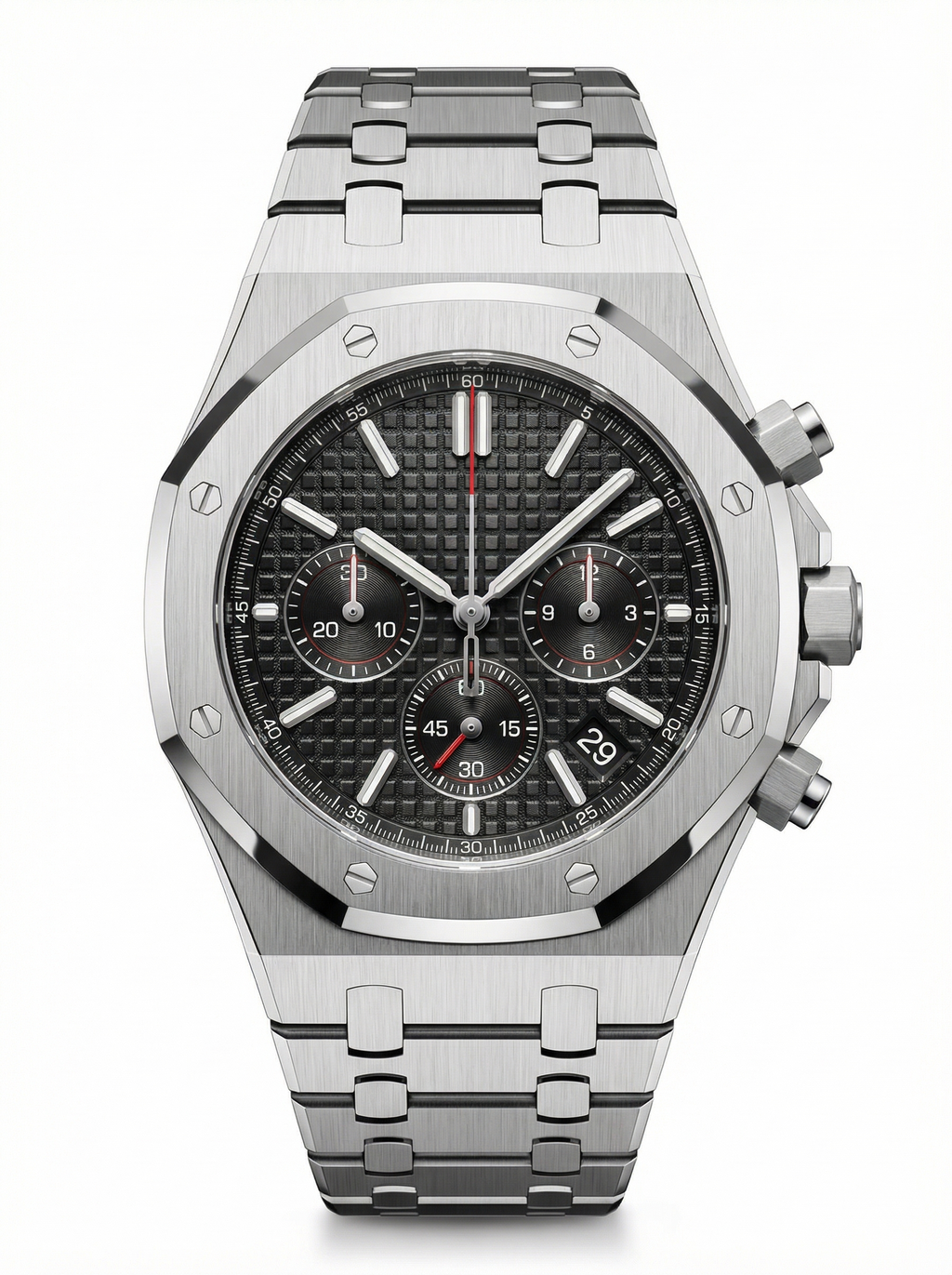Oak Mod – Steel · Black Chronograph – 41mm – Chronograph