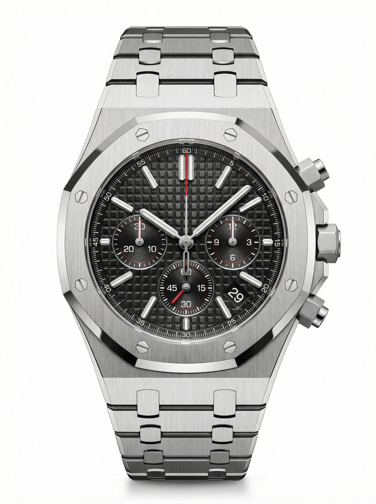 Oak Mod – Steel · Black Chronograph – 41mm – Chronograph