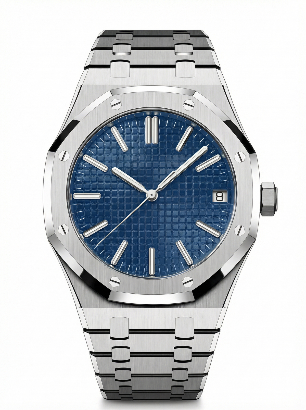 Oak Mod – Steel · Blue Tapisserie Dial – 41mm – Automatic