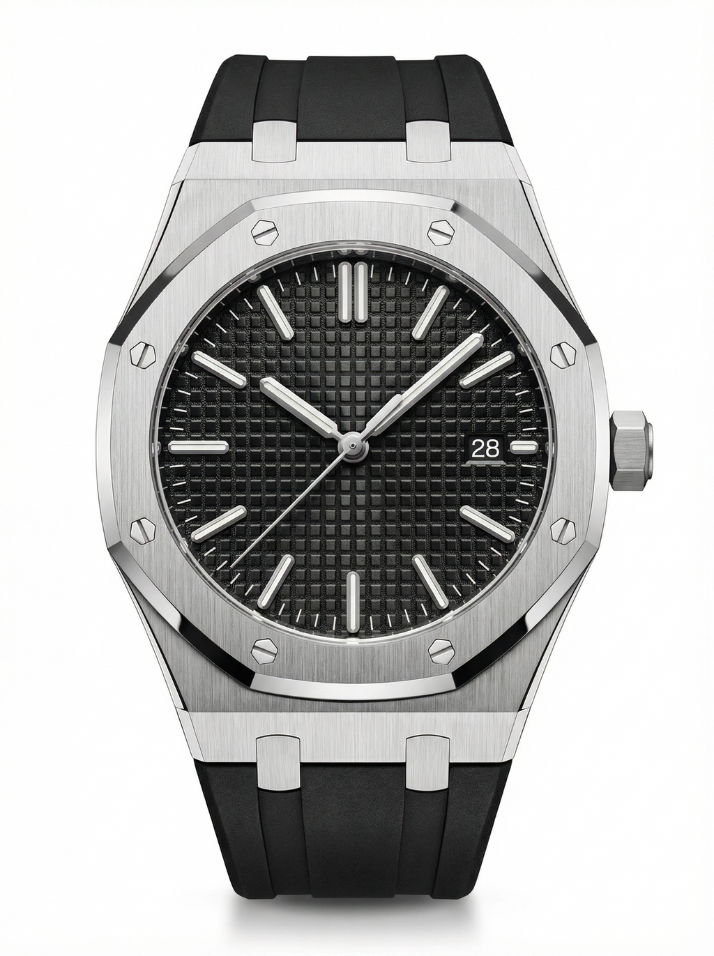 Oak Mod – Black PVD · Black Dial · Rubber – 41mm – Automatic
