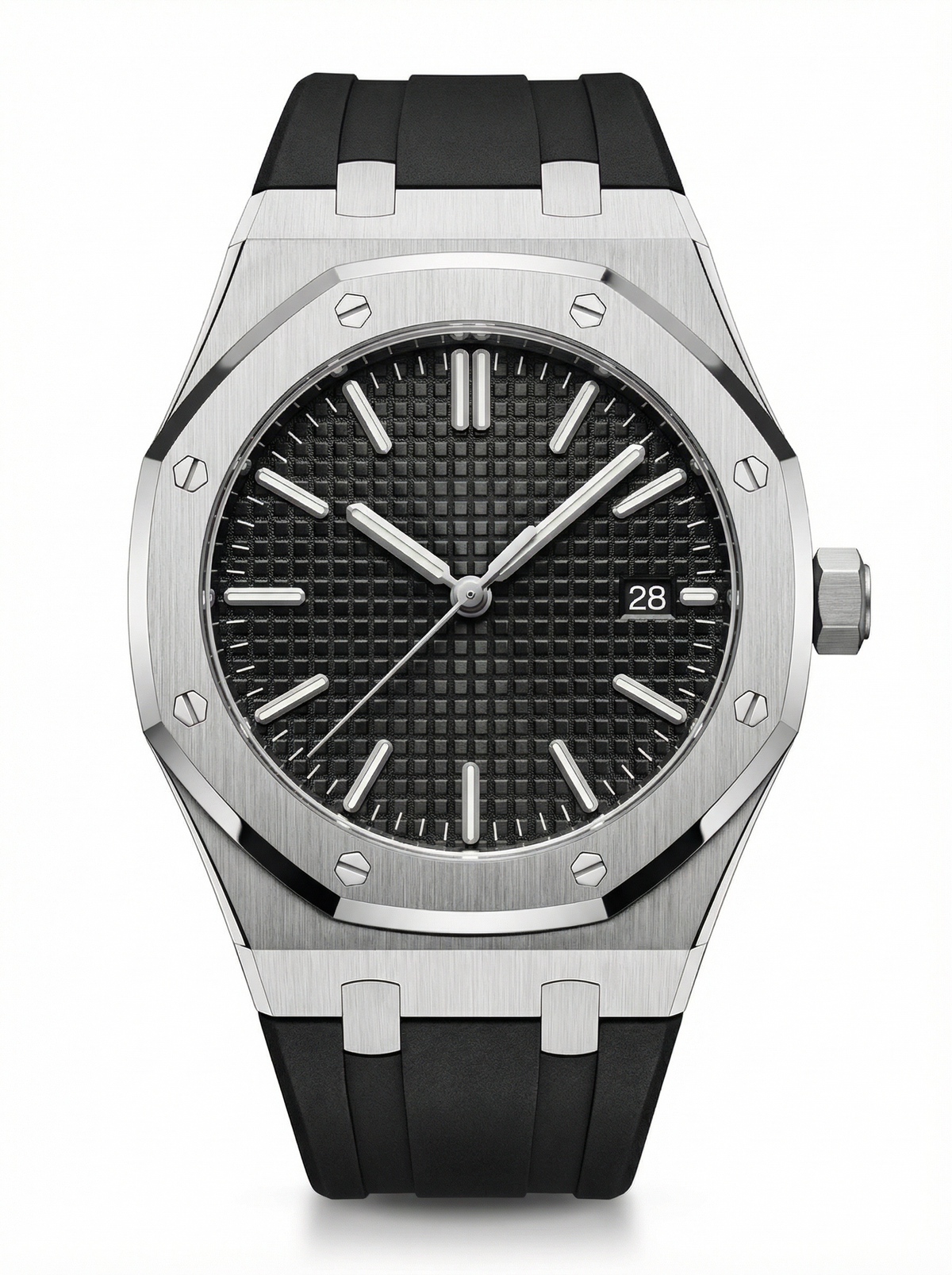 Oak Mod – Black PVD · Black Dial · Rubber – 41mm – Automatic