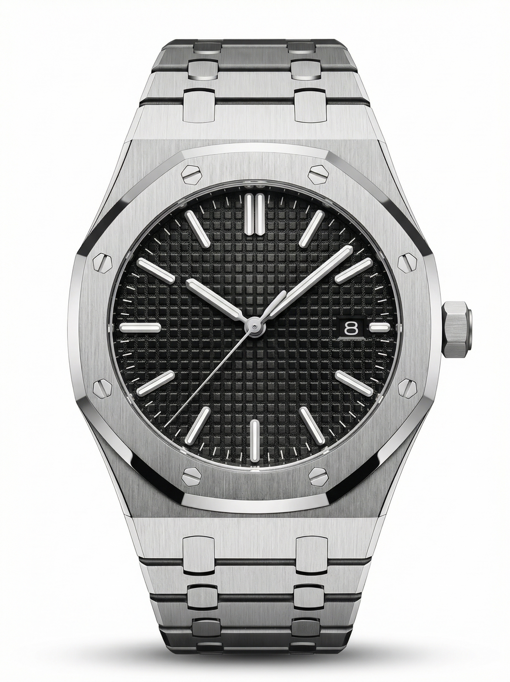 Oak Mod – Steel · Black Tapisserie Dial II – 41mm – Automatic