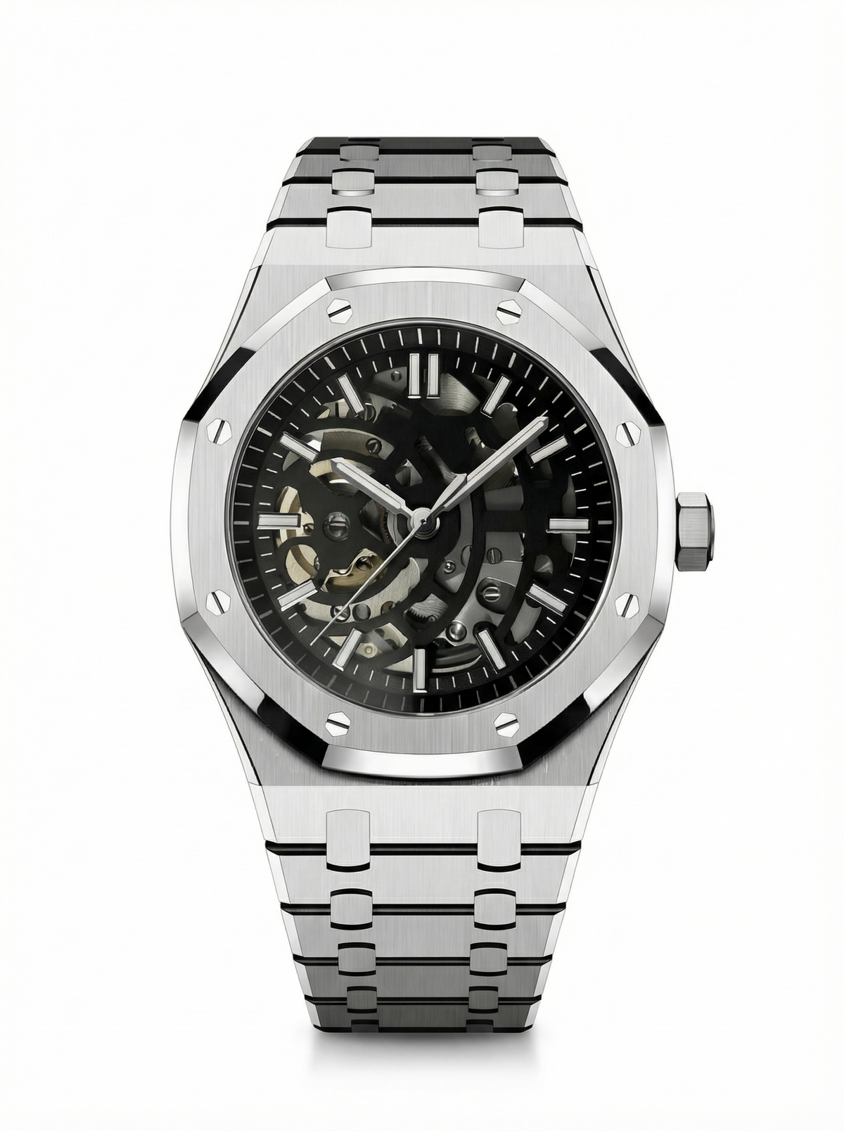 Oak Mod – Steel · Open-Heart Dial – 41mm – Automatic