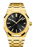 Oak Mod – Gold · Black Tapisserie Dial – 41mm – Automatic