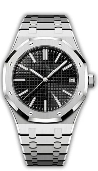 Oak Mod – Steel · Black Tapisserie Dial III – 41mm – Automatic