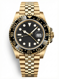 GMT Mod – Full Gold · Black Bezel – 40mm – Automatic GMT