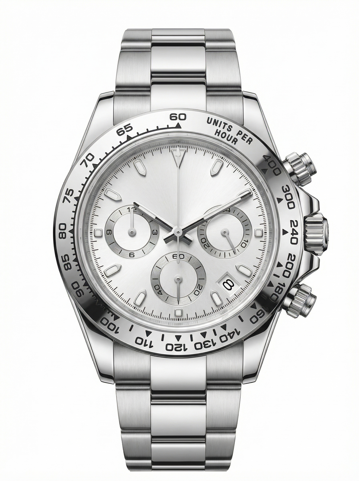 Tona Mod – Steel · Silver Dial – 40mm – Chronograph
