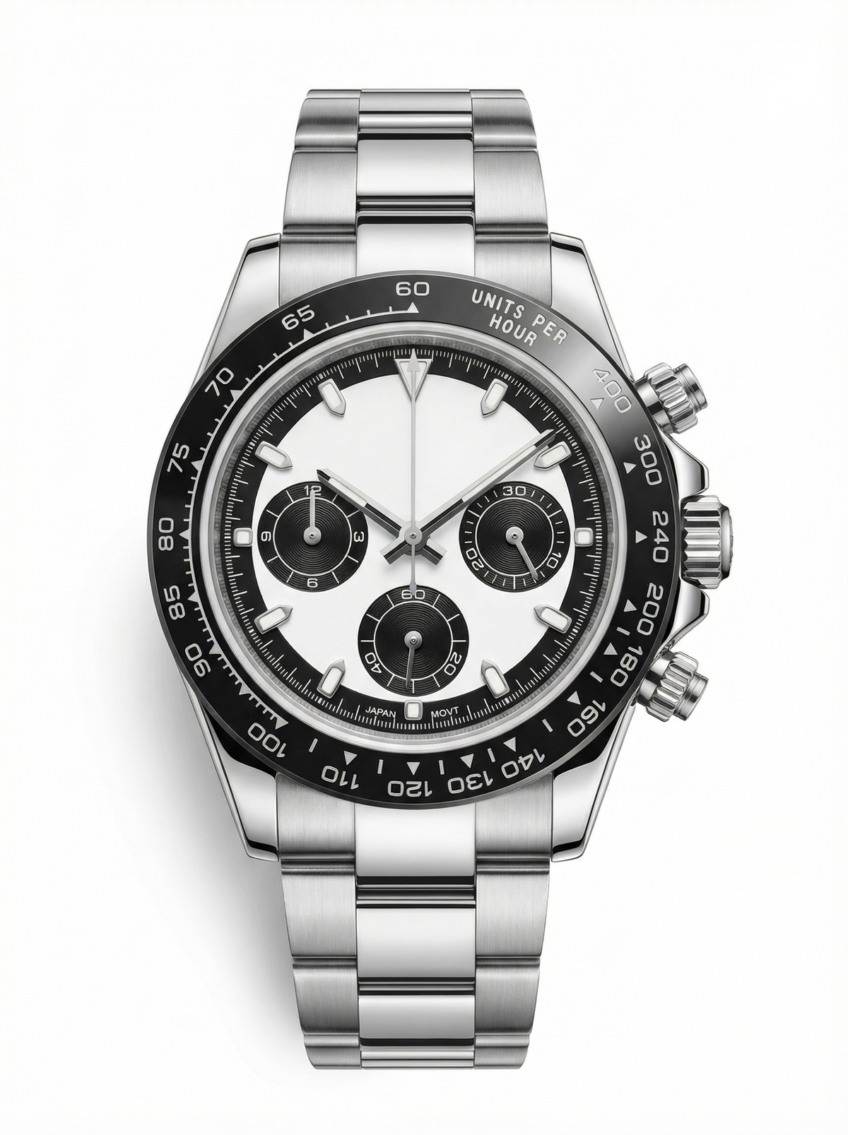Tona Mod – Steel · White Panda Dial II – 40mm – Chronograph