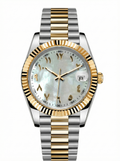 Date Mod – Two-Tone Gold · White MOP Arabic Dial – 40mm – Automatic