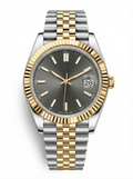 Date Mod – Two-Tone Gold · Grey Stick Dial – 40mm – Automatic