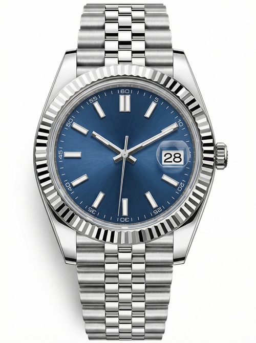 Date Mod – Steel · Blue Stick Dial – 40mm – Automatic