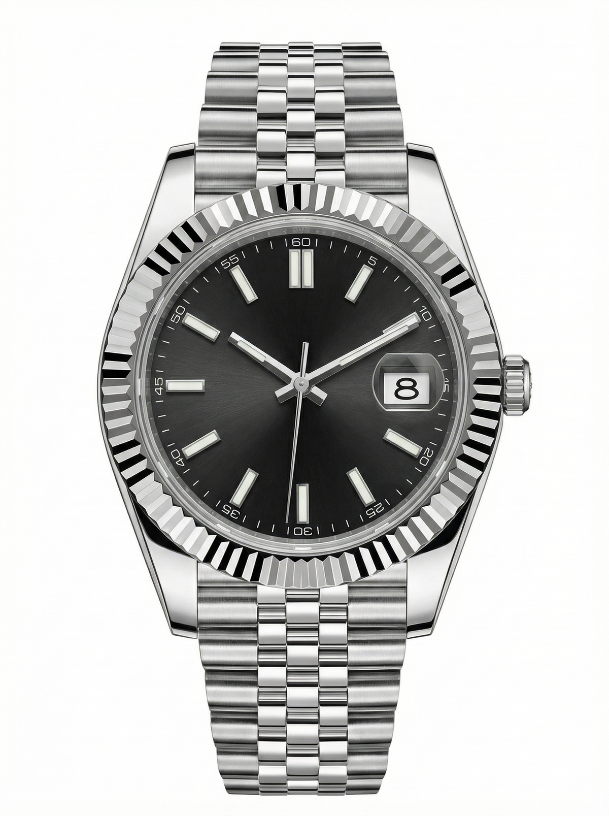 Date Mod – Steel · Grey Stick Dial – 40mm – Automatic