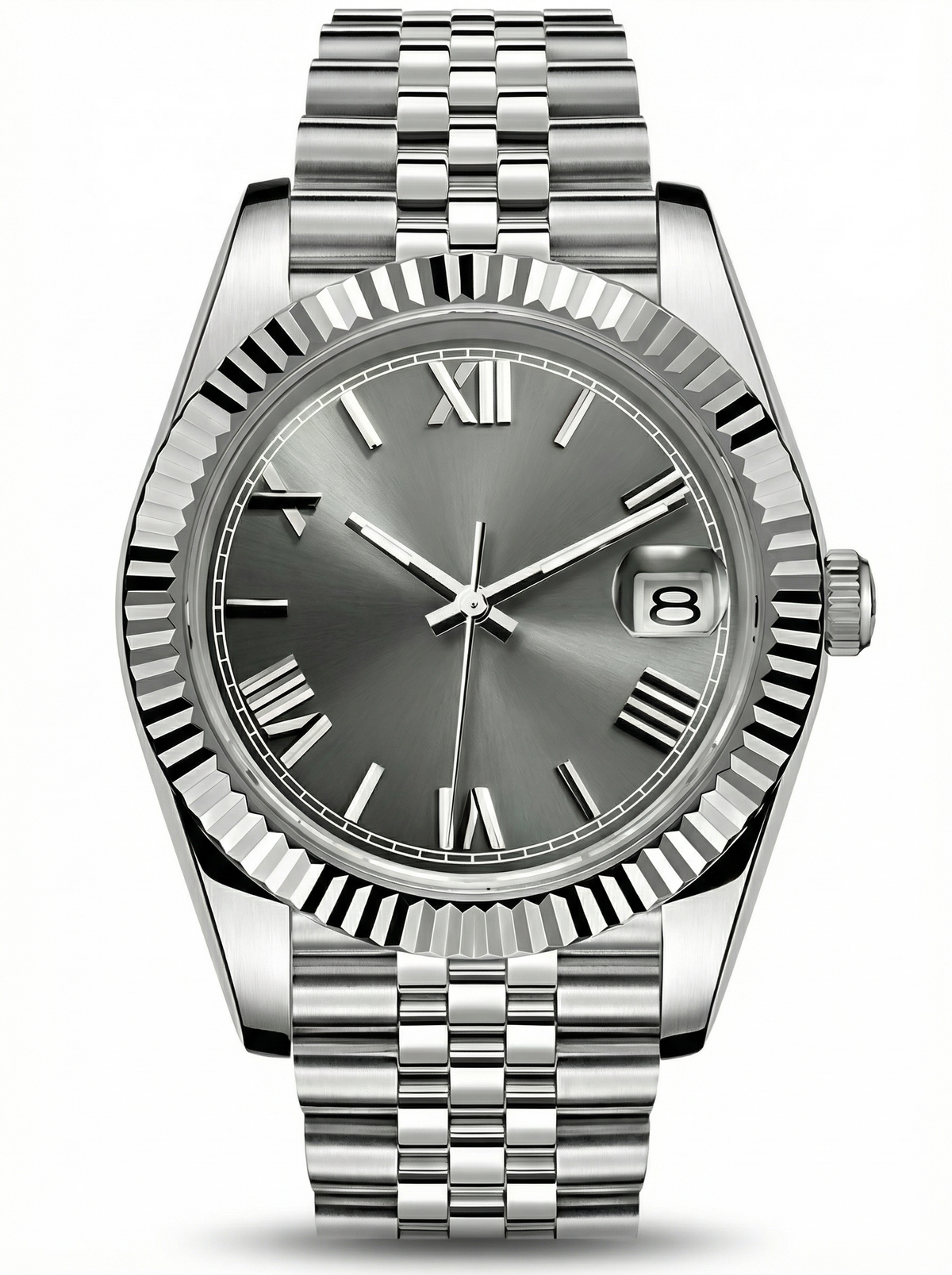 Date Mod – Steel · Grey Roman Dial – 40mm – Automatic