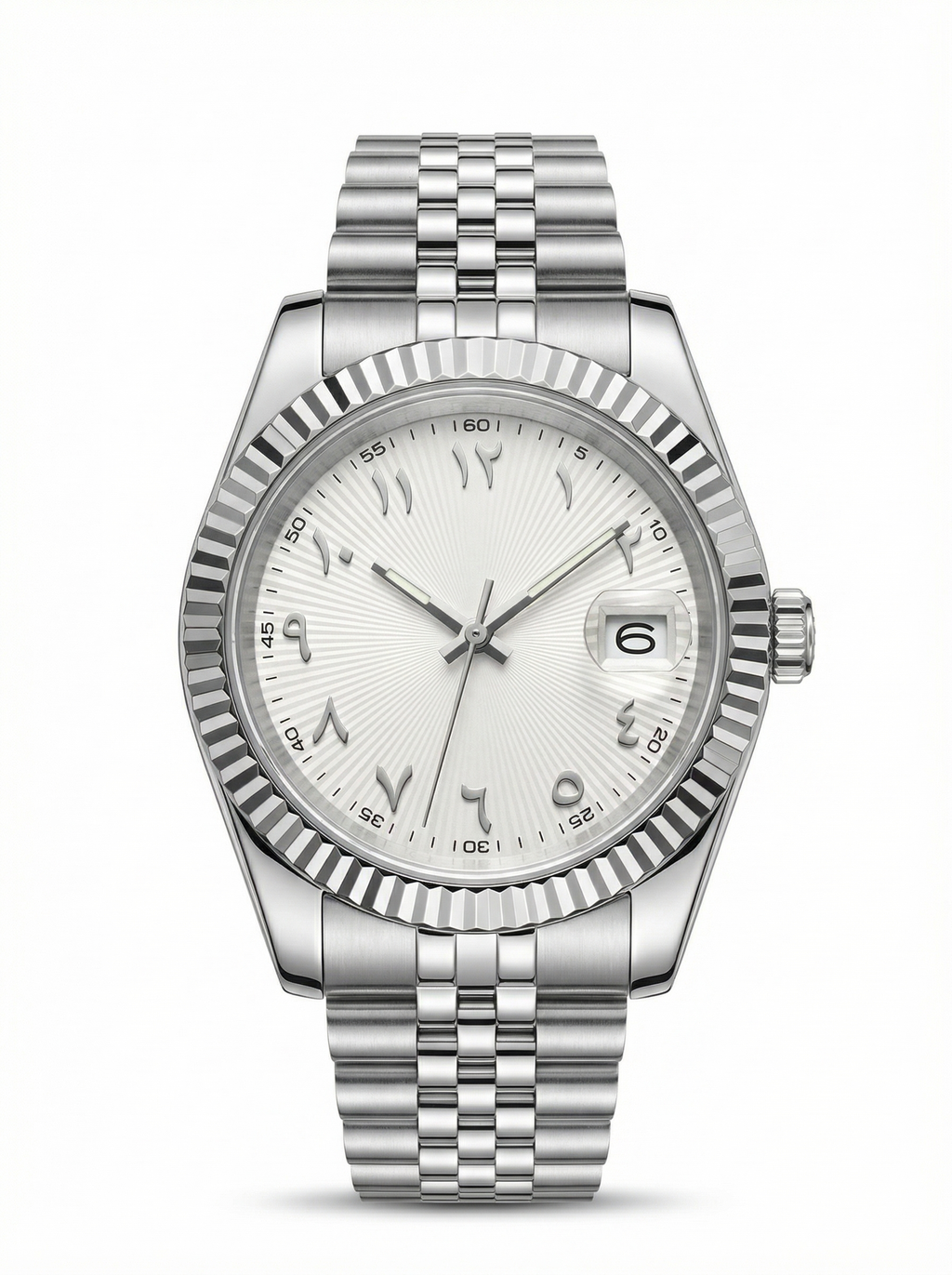Date Mod – Steel · White Arabic Dial – 40mm – Automatic