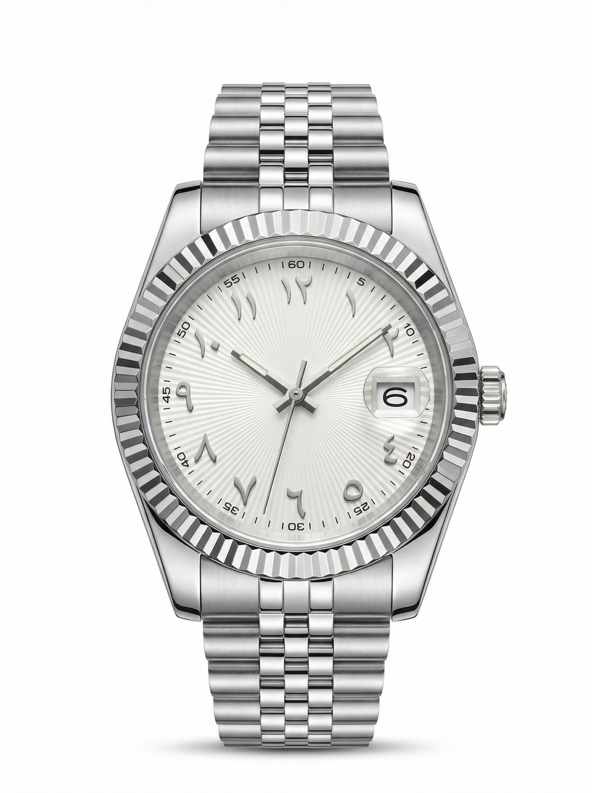 Date Mod – Steel · White Arabic Dial – 40mm – Automatic