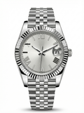 Date Mod – Steel · Silver Roman Dial – 40mm – Automatic