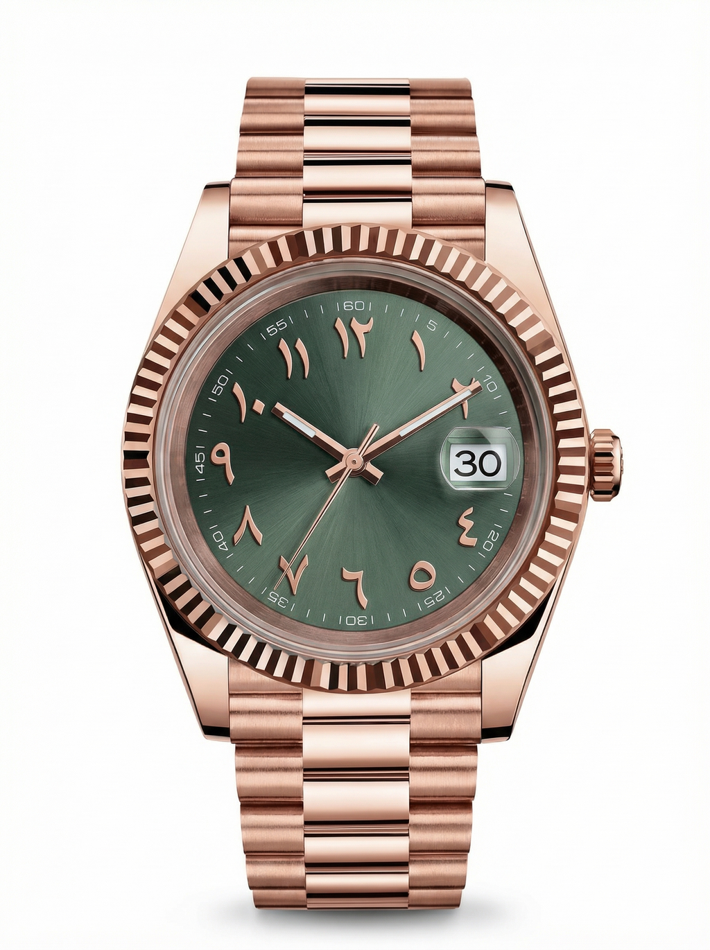 Date Mod – Rose Gold · Green Arabic Dial – 40mm – Automatic