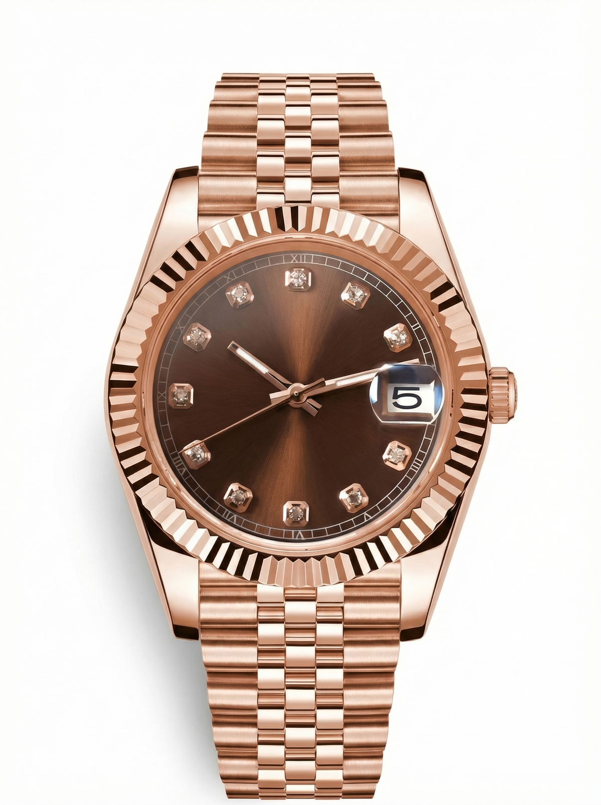 Date Mod – Rose Gold · Brown Diamond Dial – 40mm – Automatic
